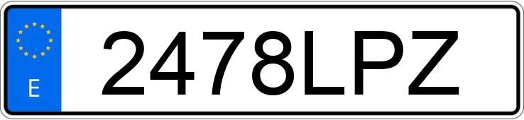 Numer rejestracyjny 2478LPZ posiada TOYOTA COROLLA
