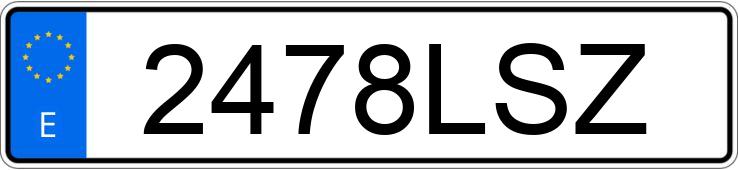 Numer rejestracyjny 2478LSZ posiada SEAT ALHAMBRA