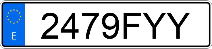Numer rejestracyjny 2479FYY posiada VOLKSWAGEN EOS