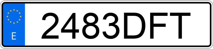 Numer rejestracyjny 2483DFT posiada SEAT LEON