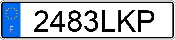 Numer rejestracyjny 2483LKP posiada MITSUBISHI LANCER