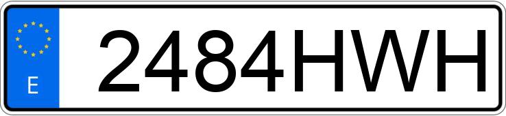 Numer rejestracyjny 2484HWH posiada MERCEDES GLK (204)