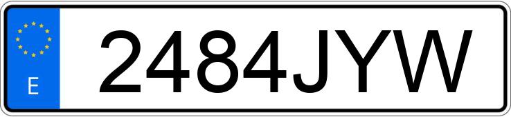 Numer rejestracyjny 2484JYW posiada TOYOTA AURIS Numer rejestracyjny 2484JYW posiada TOYOTA AURIS