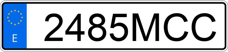 Numer rejestracyjny 2485MCC posiada ABARTH 500 Numer rejestracyjny 2485MCC posiada ABARTH 500