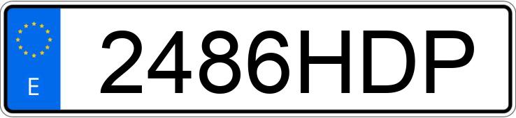 Il numero di registrazione 2486HDP ha VOLKSWAGEN CRAFTER