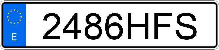 Numer rejestracyjny 2486HFS posiada PEUGEOT EXPERT