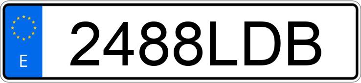 Numer rejestracyjny 2488LDB posiada RENAULT TRAFIC