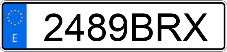 Numer rejestracyjny 2489BRX posiada AUDI A3