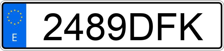 Numer rejestracyjny 2489DFK posiada CITROEN C3