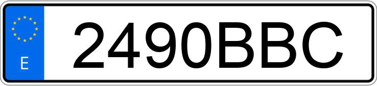 Numer rejestracyjny 2490BBC posiada PEUGEOT 206