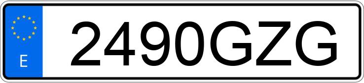 Numer rejestracyjny 2490GZG posiada PEUGEOT 207