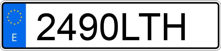 Numer rejestracyjny 2490LTH posiada VOLKSWAGEN GOLF