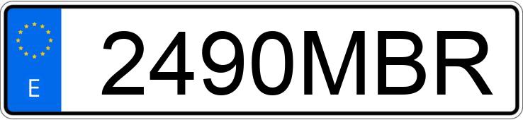 Numer rejestracyjny 2490MBR posiada FERRARI PORTOFINO