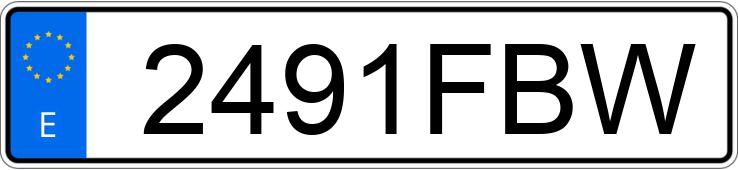 Numer rejestracyjny 2491FBW posiada SKODA OCTAVIA