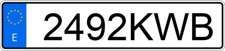 Numer rejestracyjny 2492KWB posiada FORD KUGA