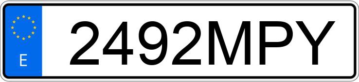 Numer rejestracyjny 2492MPY posiada OPEL COMBO