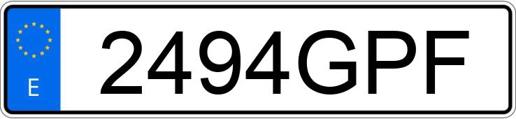 Numer rejestracyjny 2494GPF posiada BMW SERIE 5