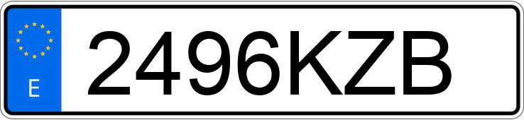 Numer rejestracyjny 2496KZB posiada VOLKSWAGEN GOLF