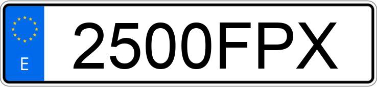 Numer rejestracyjny 2500FPX posiada JAGUAR XJ SERIES