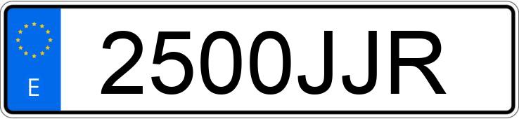 Numer rejestracyjny 2500JJR posiada FORD TRANSIT