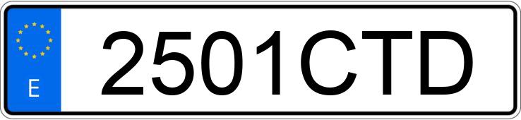 Numer rejestracyjny 2501CTD posiada MERCEDES VITO