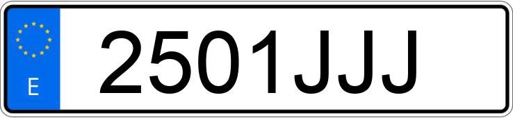 Numer rejestracyjny 2501JJJ posiada JAGUAR XF