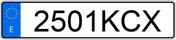 Numer rejestracyjny 2501KCX posiada AUDI A3