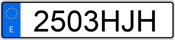 Numer rejestracyjny 2503HJH posiada RENAULT LAGUNA