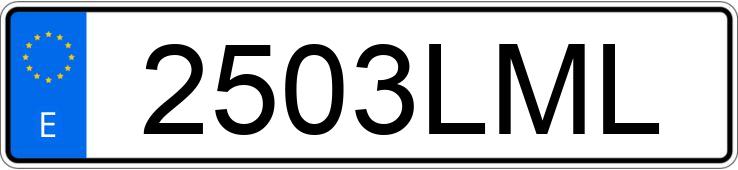 Numer rejestracyjny 2503LML posiada PEUGEOT RIFTER