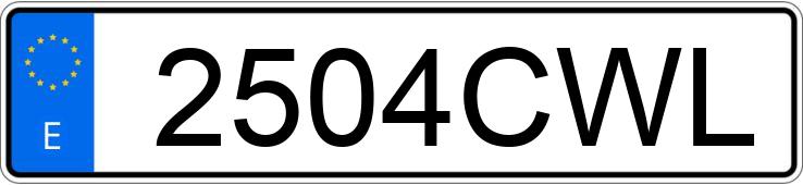 Numer rejestracyjny 2504CWL posiada SEAT IBIZA