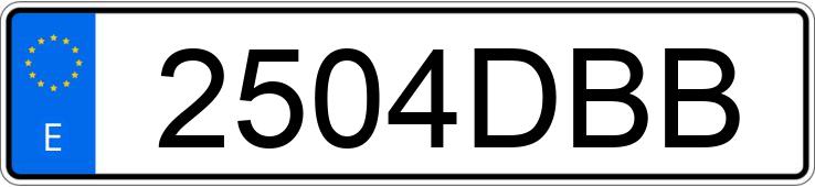 Numer rejestracyjny 2504DBB posiada SEAT IBIZA