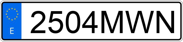 Numer rejestracyjny 2504MWN posiada VOLKSWAGEN T-ROC