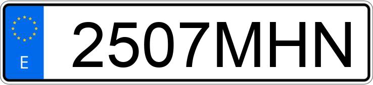 Numer rejestracyjny 2507MHN posiada FIAT 500