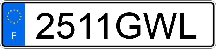 Numer rejestracyjny 2511GWL posiada PEUGEOT 207