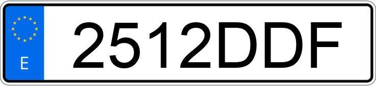 Numer rejestracyjny 2512DDF posiada SEAT IBIZA