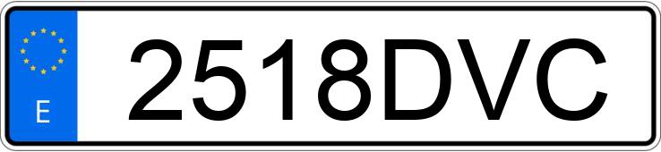 Numer rejestracyjny 2518DVC posiada AUDI A3