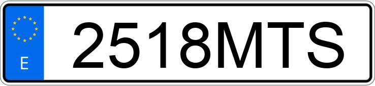 Numer rejestracyjny 2518MTS posiada INFINITI G