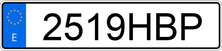 Numer rejestracyjny 2519HBP posiada PEUGEOT 207