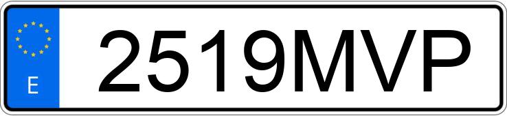 Numer rejestracyjny 2519MVP posiada MERCEDES A (177)