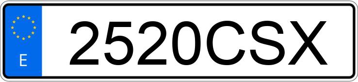 Il numero di registrazione 2520CSX ha LAND ROVER DEFENDER