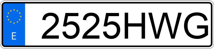 Numer rejestracyjny 2525HWG posiada AUDI A6
