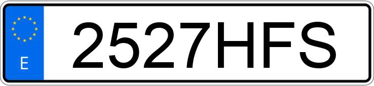Numer rejestracyjny 2527HFS posiada LEXUS IS 250