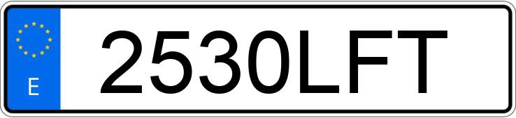 Numer rejestracyjny 2530LFT posiada FORD PUMA