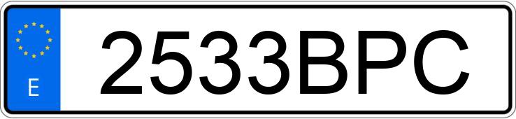 Numer rejestracyjny 2533BPC posiada CITROEN XSARA