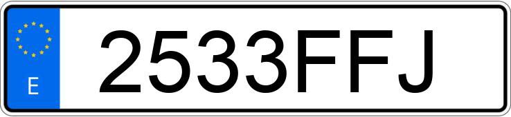 Numer rejestracyjny 2533FFJ posiada PEUGEOT 307