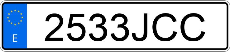 Numer rejestracyjny 2533JCC posiada LEXUS CT 200 H