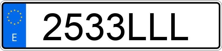 Numer rejestracyjny 2533LLL posiada FORD TRANSIT CONNECT