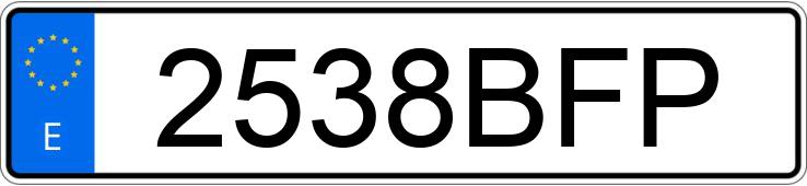 Numer rejestracyjny 2538BFP posiada BMW SERIE 5