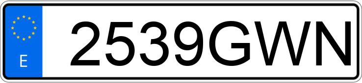 Numer rejestracyjny 2539GWN posiada SEAT IBIZA