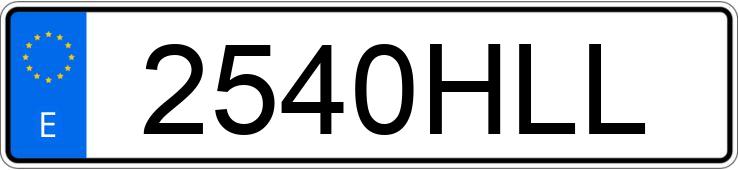 Numer rejestracyjny 2540HLL posiada HARLEY DAVIDSON DYNA